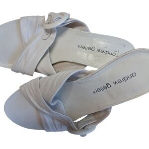 Andrew Geller Leather slide on sandals 7 M